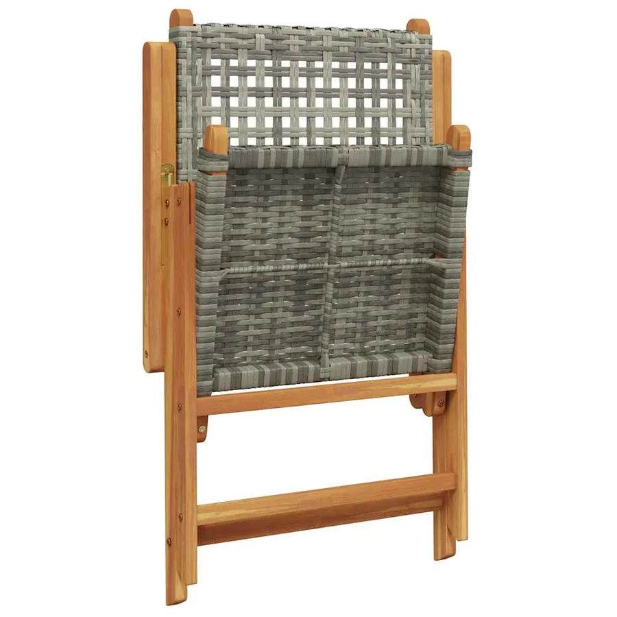 Ensemble de salle à manger pour jardin 5 pcs Gris - 12