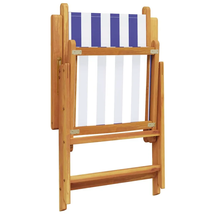 Ensemble de salle à manger pour jardin 7 pcs Bleu et Blanc - 12