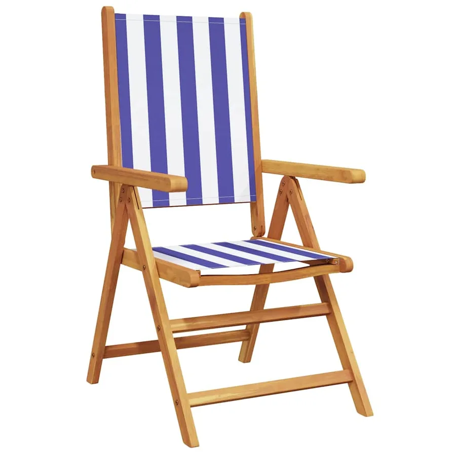 Ensemble de salle à manger pour jardin 7 pcs Bleu et Blanc - 6