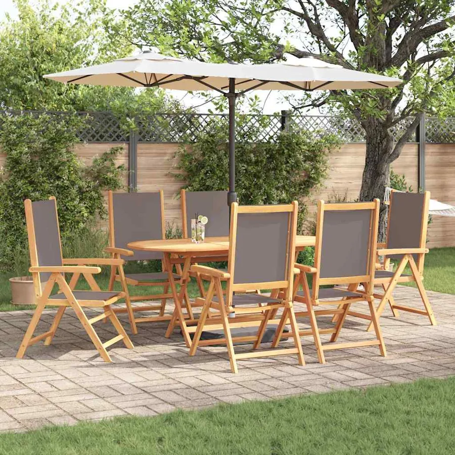 Ensemble de salle à manger pour jardin 7 pcs Anthracite