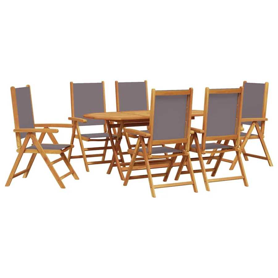 Ensemble de salle à manger pour jardin 7 pcs Anthracite - 2
