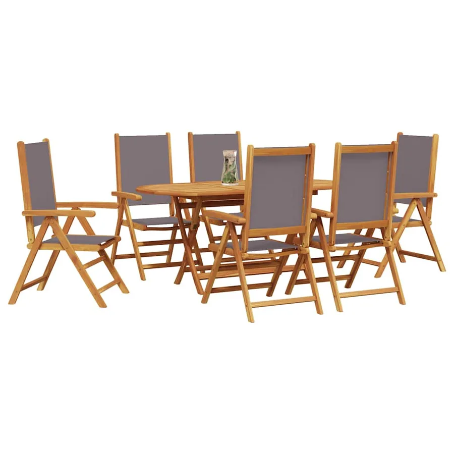 Ensemble de salle à manger pour jardin 7 pcs Anthracite - 3
