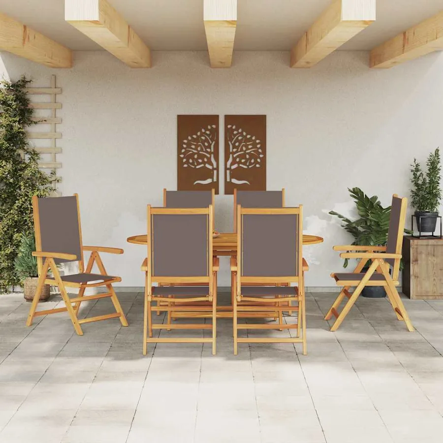 Ensemble de salle à manger pour jardin 7 pcs Anthracite - 4