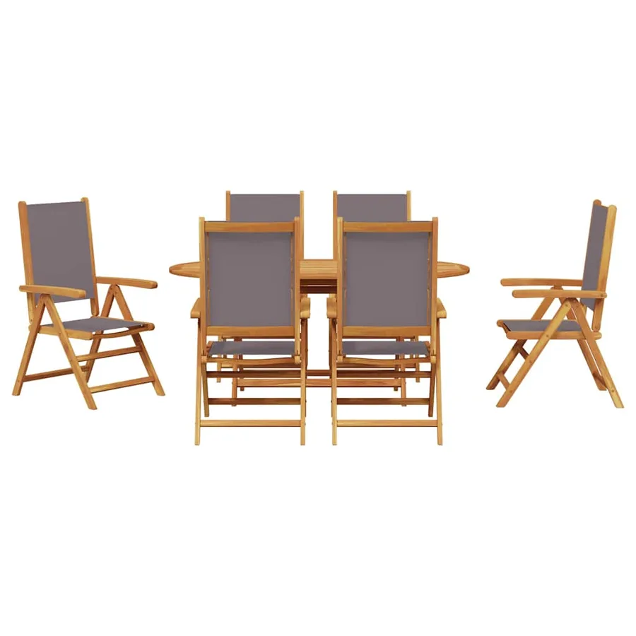 Ensemble de salle à manger pour jardin 7 pcs Anthracite - 9