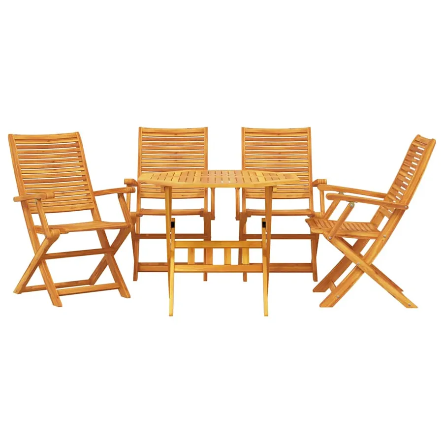 Ensemble de salle à manger pour jardin 5 pcs Marron - 7