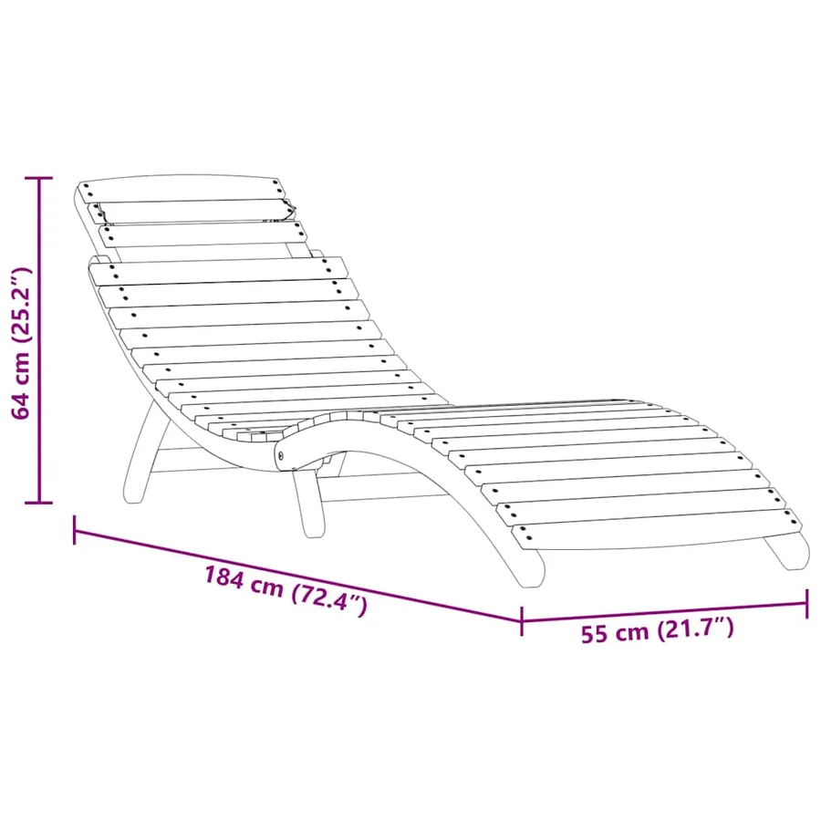 Transat 3 pcs Marron Bois d'Acacia Massif - 14