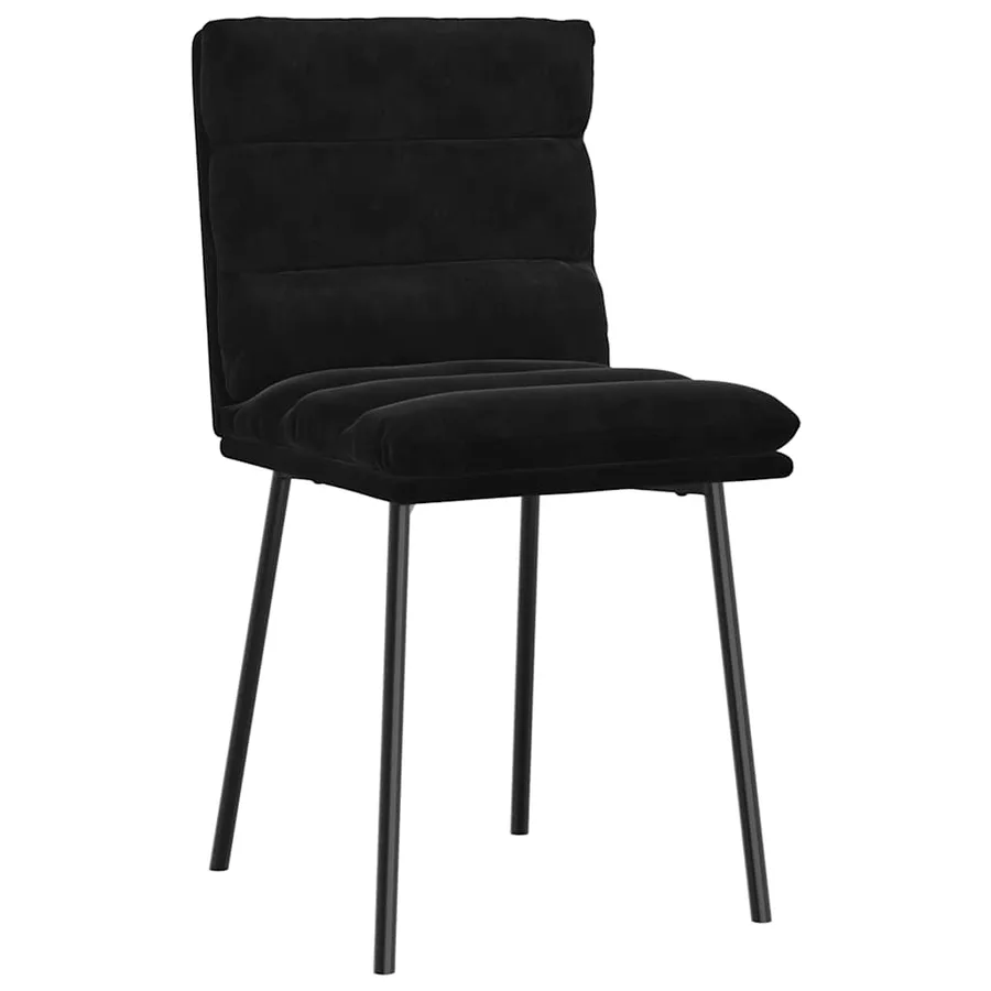 Chaises à manger lot de 2 Noir Velours - 3