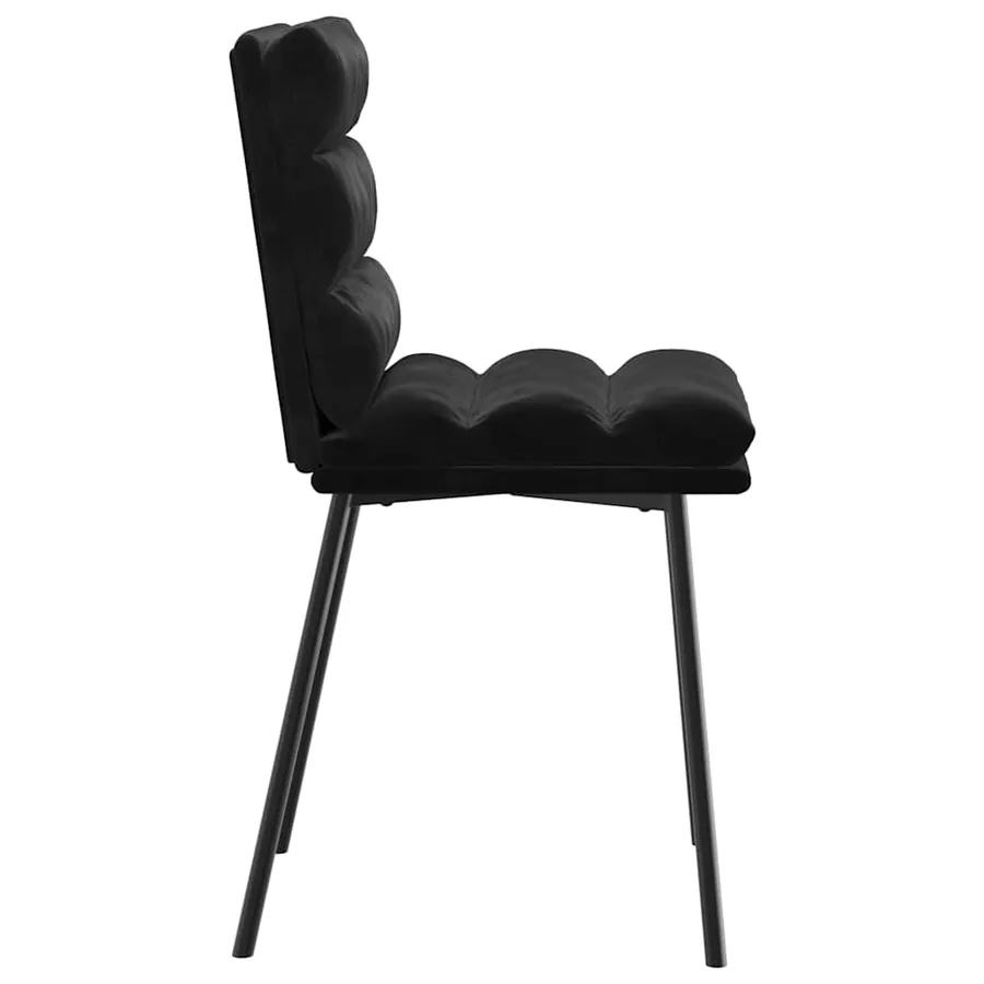 Chaises à manger lot de 2 Noir Velours - 5