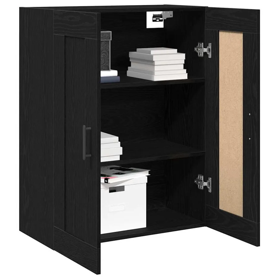 Meuble mural Chêne noir 69,5 x 34 x 90 cm Bois d'ingénierie - 3
