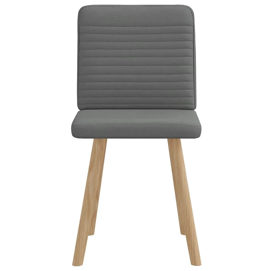 Chaises à manger lot de 2 gris foncé tissu - 3