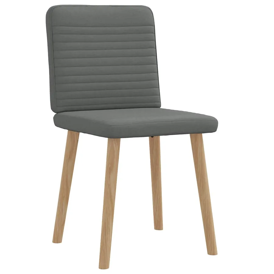 Chaises à manger lot de 2 gris foncé tissu - 4