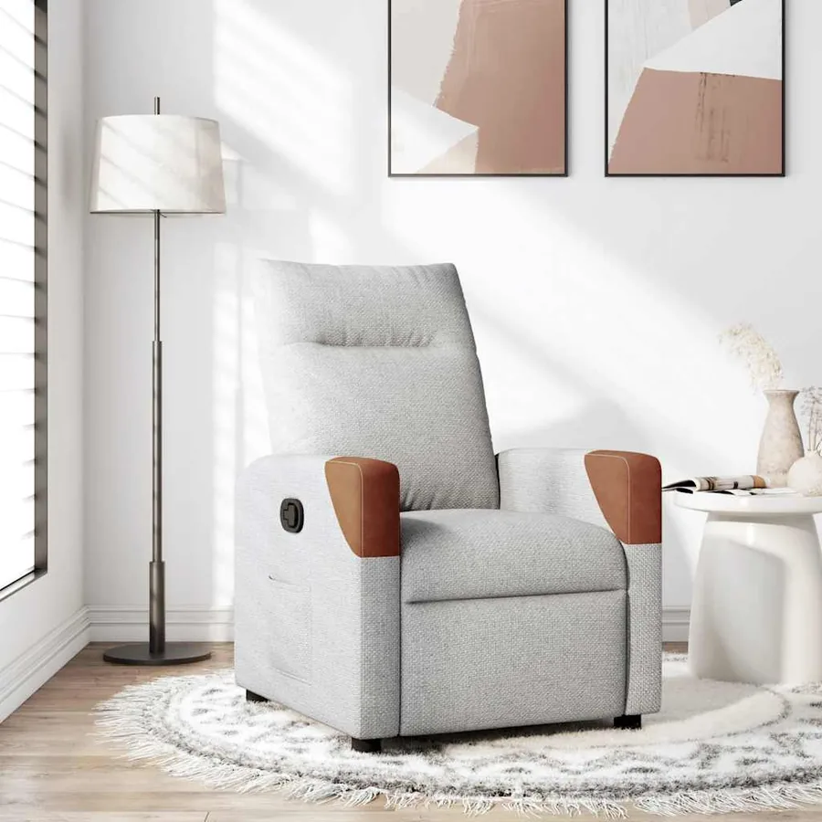 Fauteuil inclinable gris nuage tissu