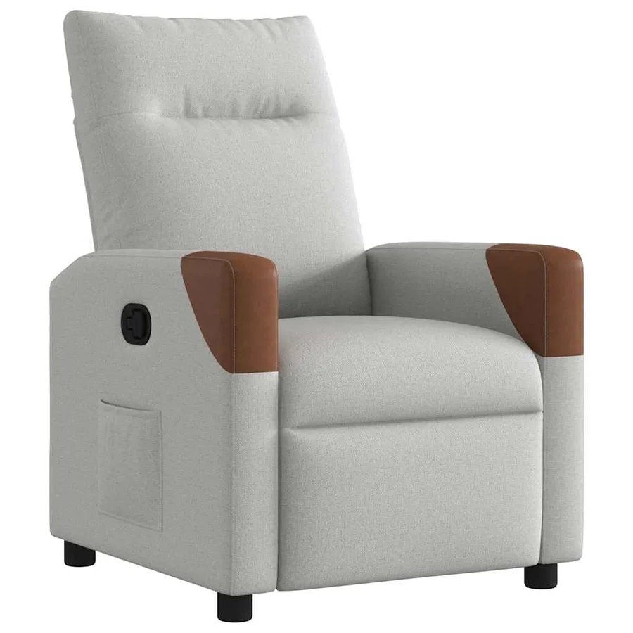 Fauteuil inclinable gris nuage tissu - 2