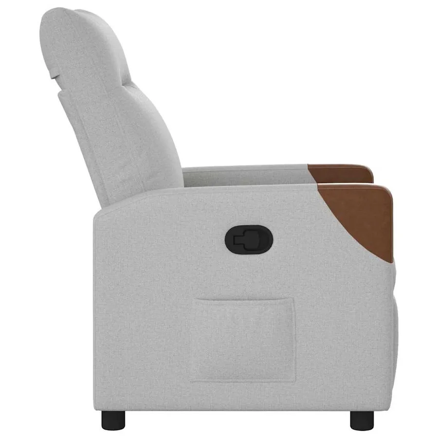 Fauteuil inclinable gris nuage tissu - 4