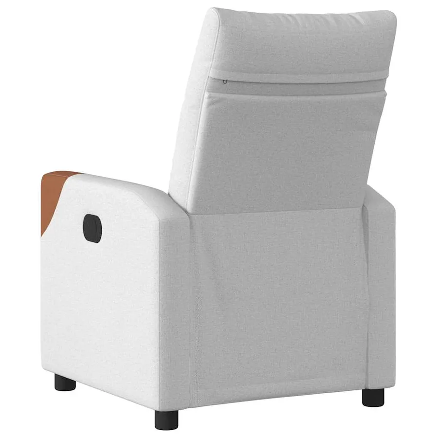 Fauteuil inclinable gris nuage tissu - 5