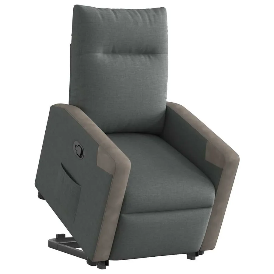 Fauteuil inclinable Gris foncé Tissu - 3