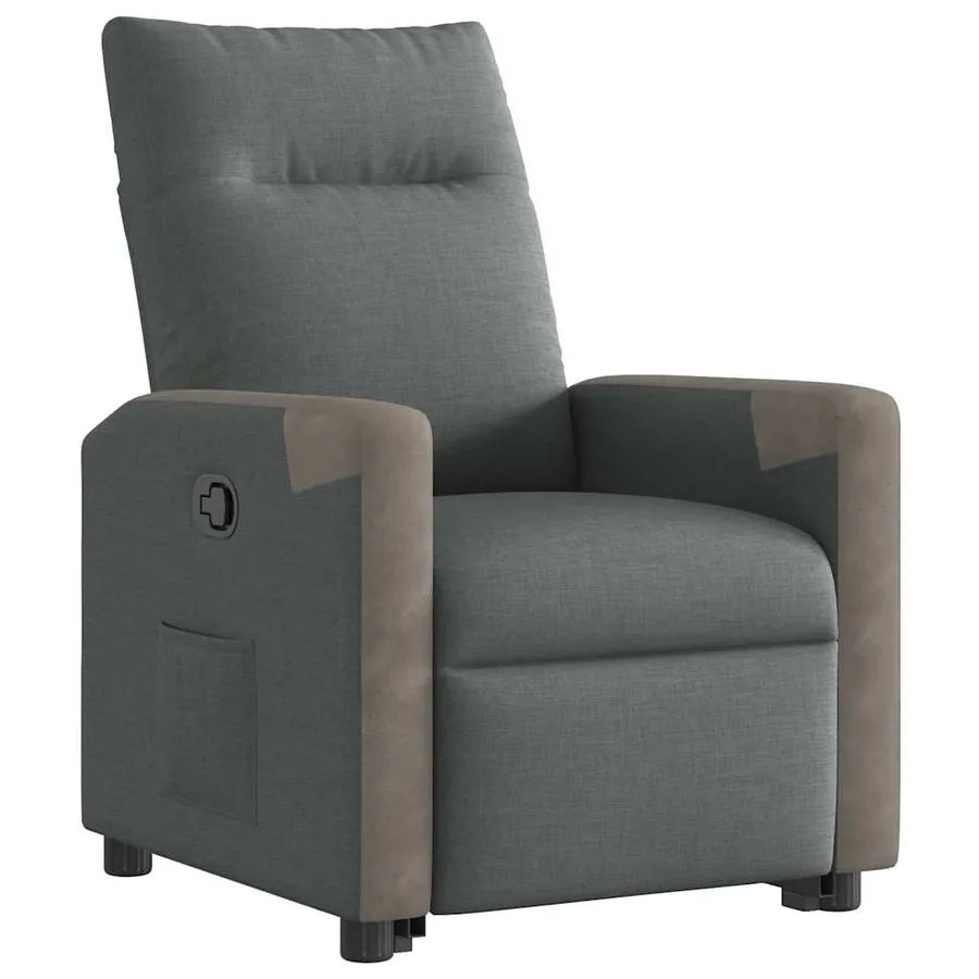 Fauteuil inclinable Gris foncé Tissu - 5