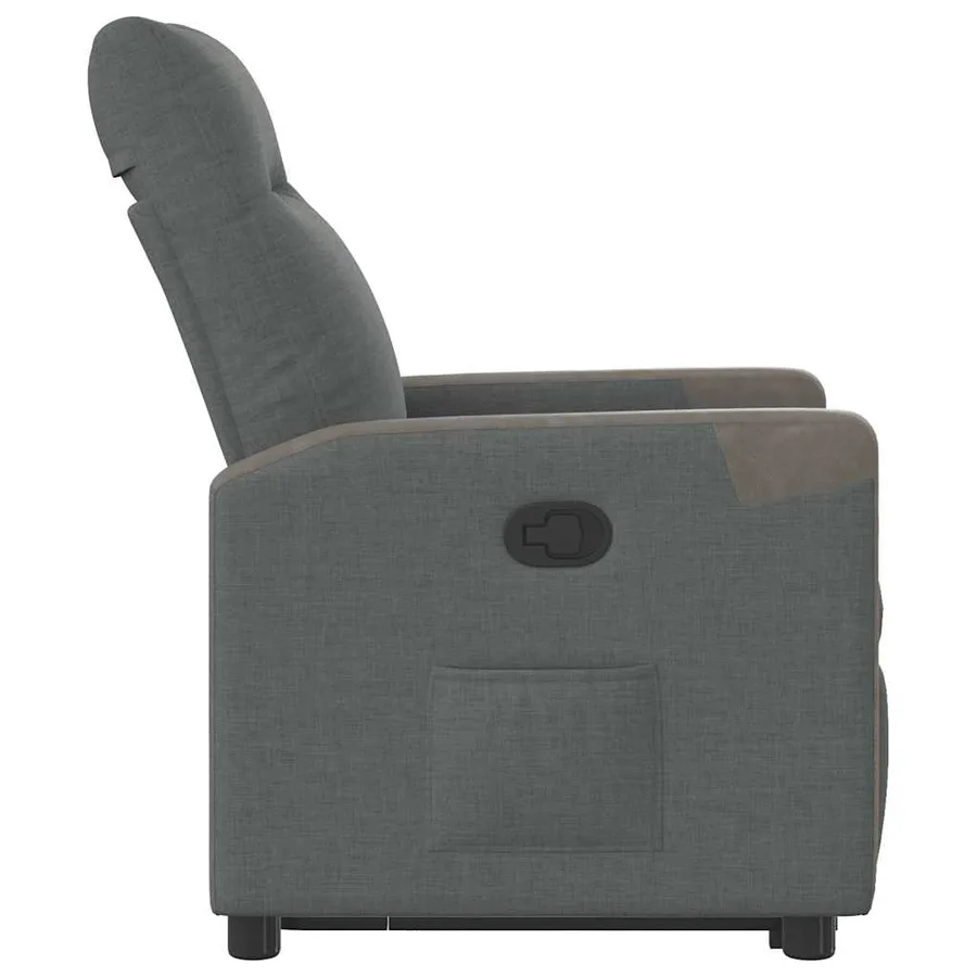 Fauteuil inclinable Gris foncé Tissu - 6