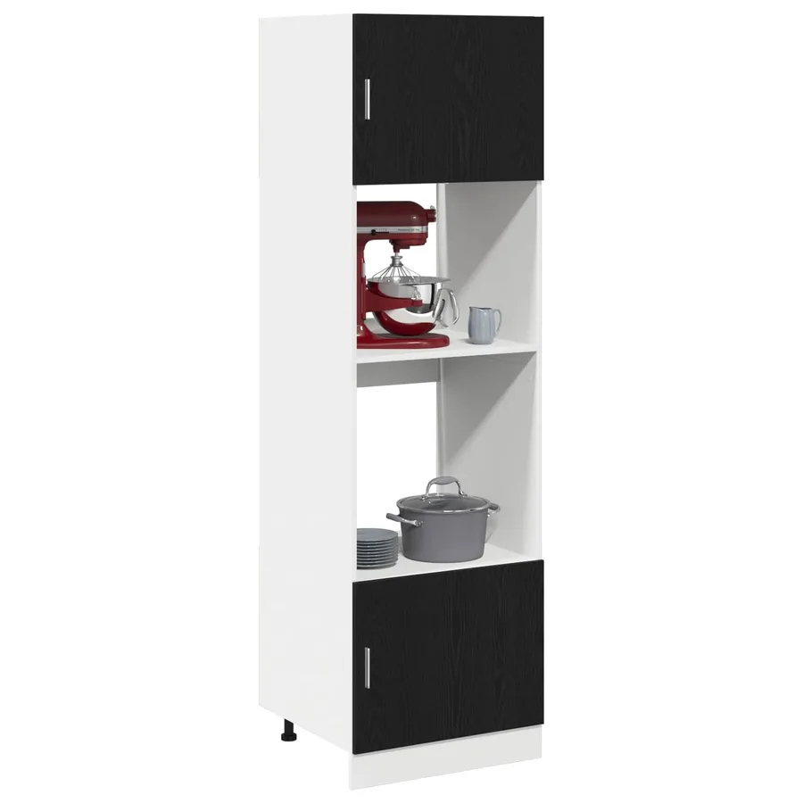 Armoire suspendue Chêne noir 60 x 57 x 207 cm Bois d'ingénierie - 3