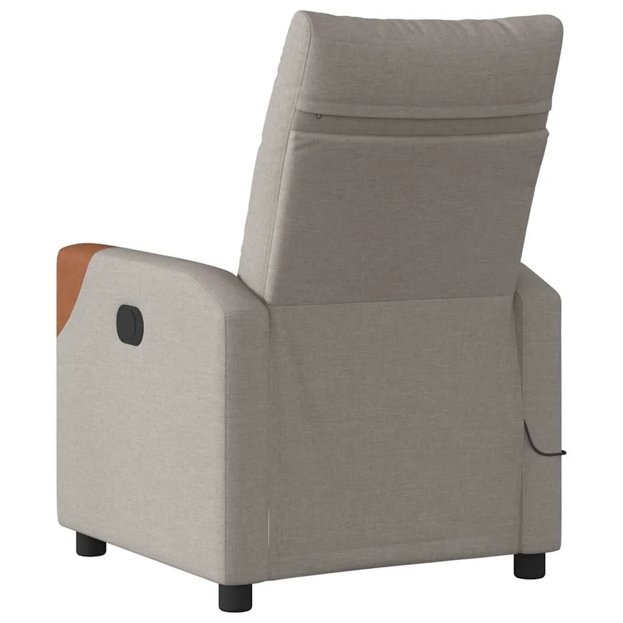 Fauteuil de massage inclinable Taupe Tissu - 5