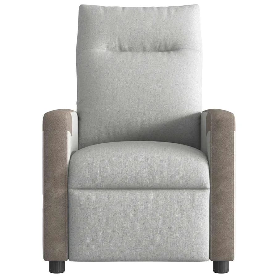 Fauteuil de massage inclinable gris nuage tissu - 3