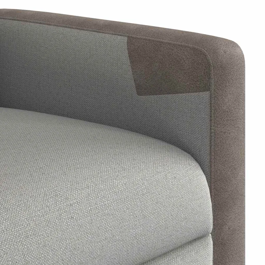 Fauteuil de massage inclinable gris nuage tissu - 9