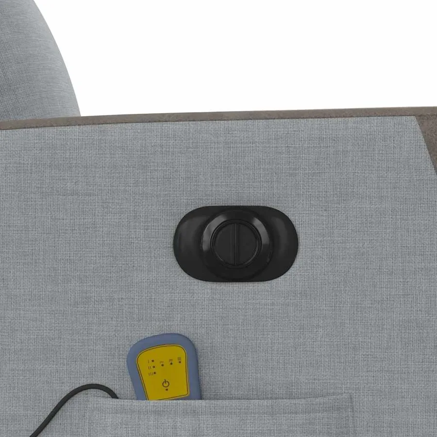 Fauteuil de massage inclinable électrique gris clair tissu - 10