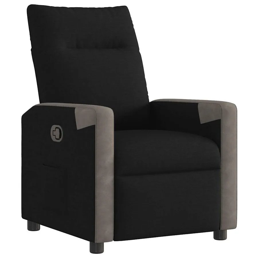 Fauteuil inclinable Noir Tissu - 2