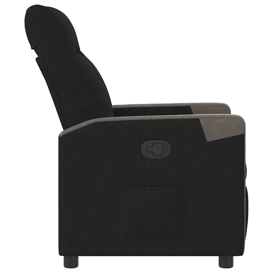 Fauteuil inclinable Noir Tissu - 4