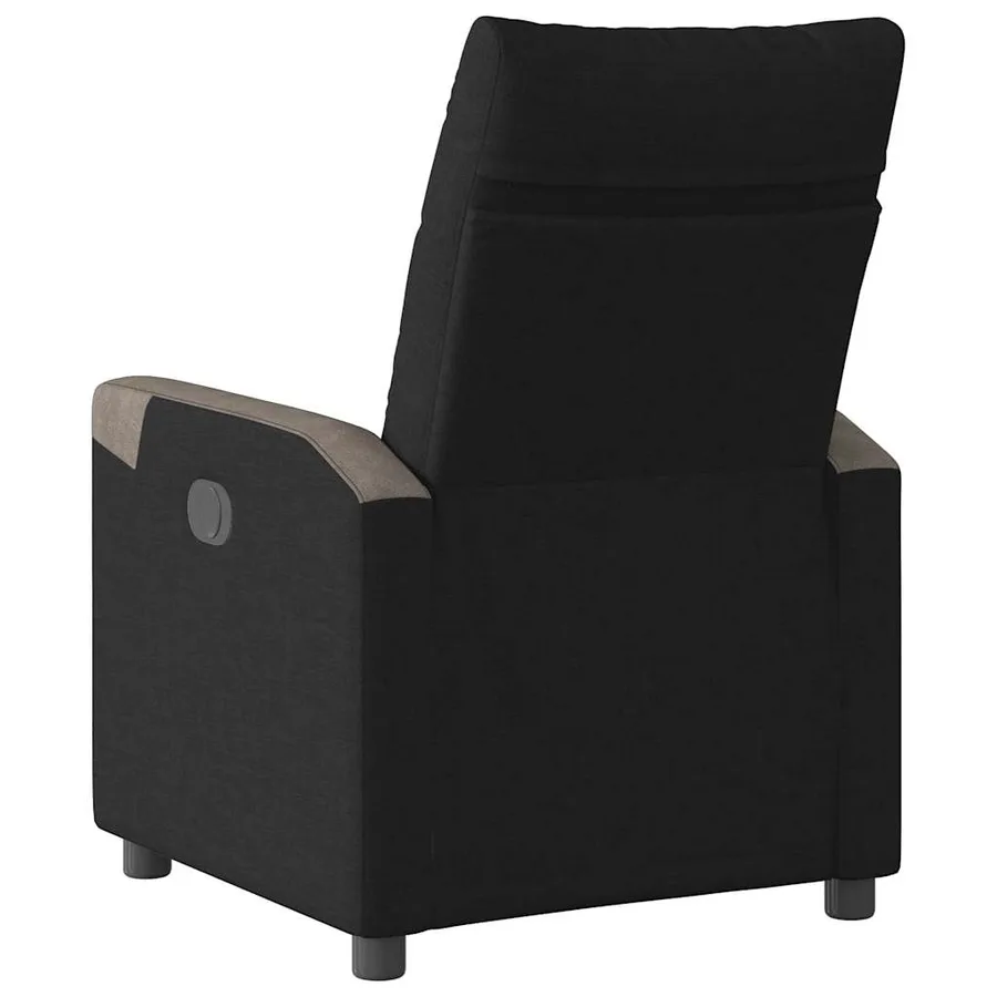 Fauteuil inclinable Noir Tissu - 5