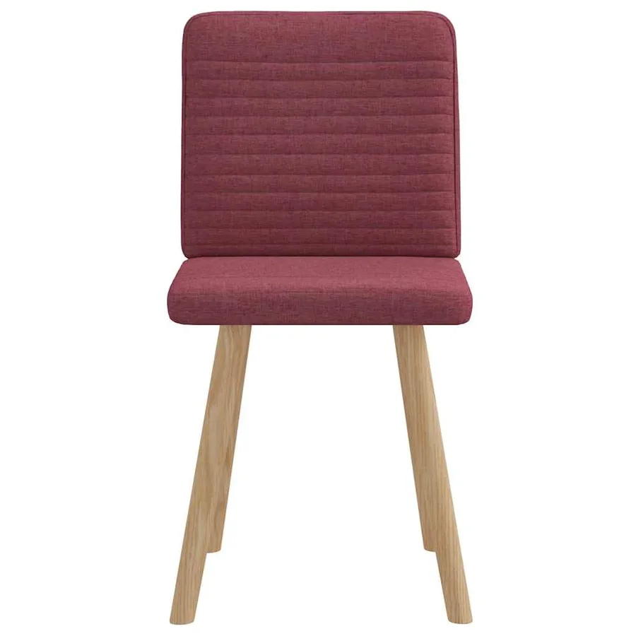 Chaises à manger lot de 2 rouge bordeaux tissu - 5