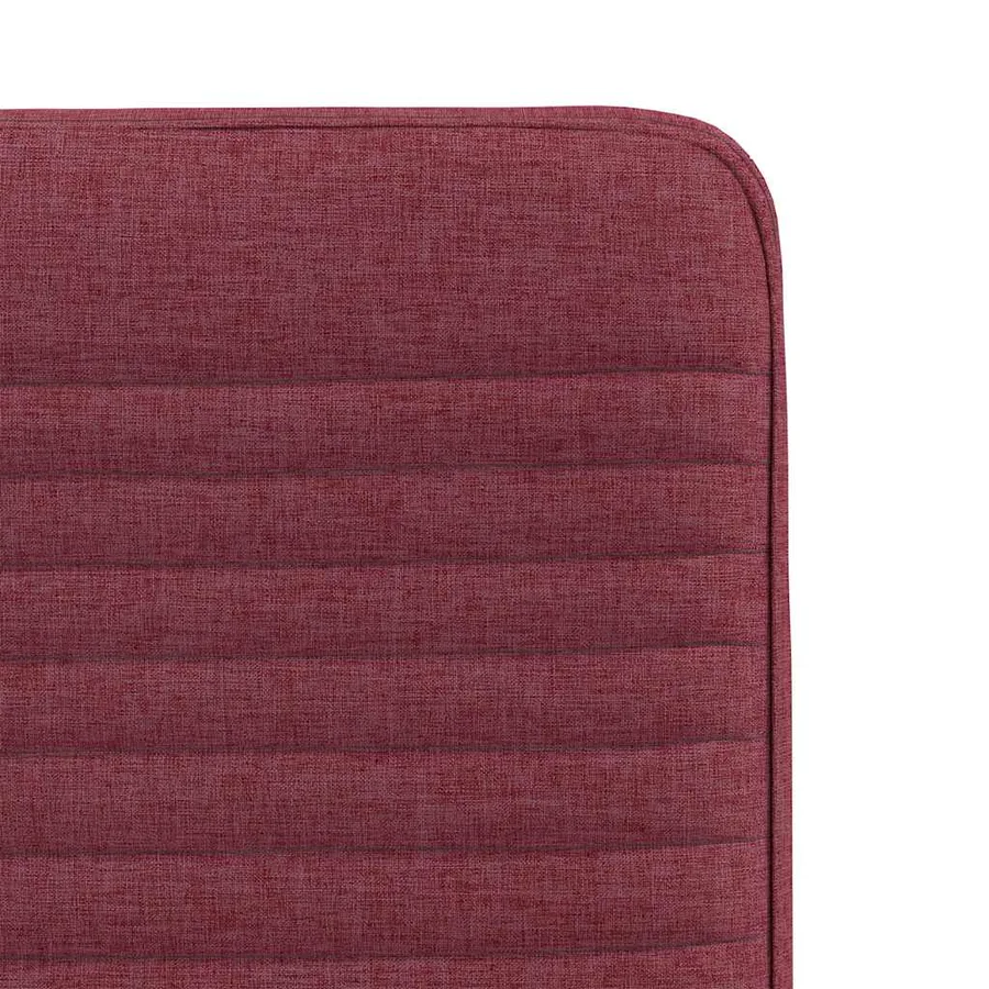 Chaises à manger lot de 2 rouge bordeaux tissu - 7