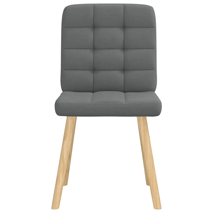 Chaises à manger lot de 4 gris foncé tissu - 4