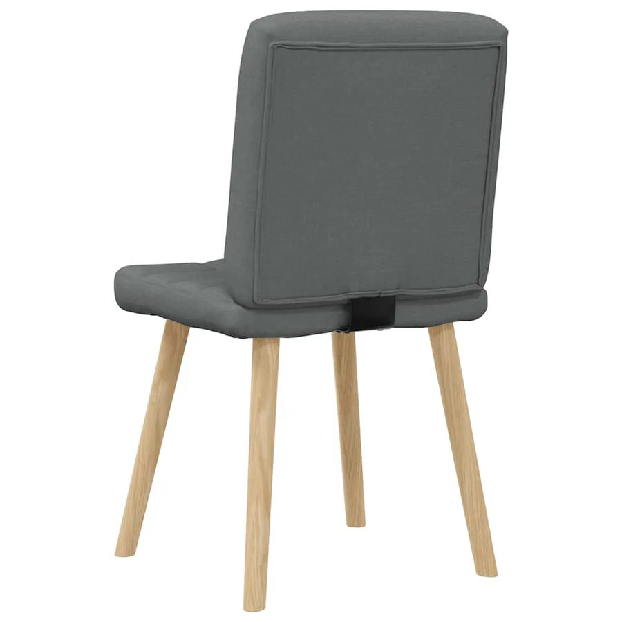 Chaises à manger lot de 4 gris foncé tissu - 6