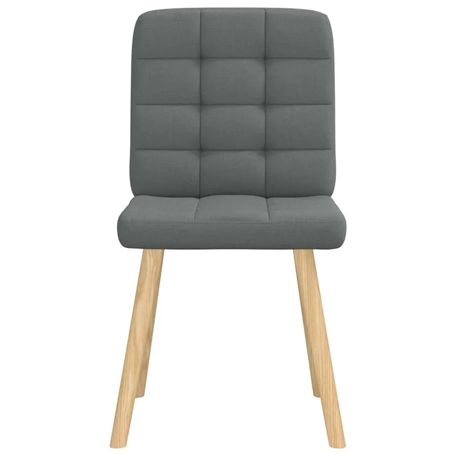 Chaises à manger lot de 6 gris foncé tissu - 3