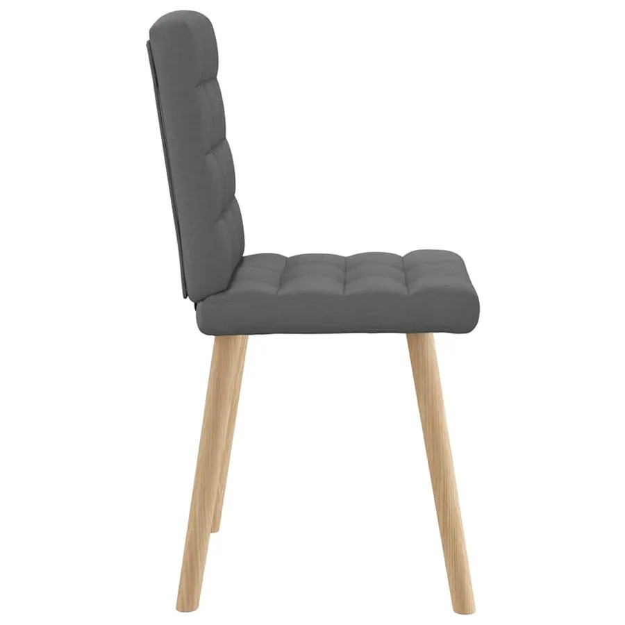 Chaises à manger lot de 6 gris foncé tissu - 5