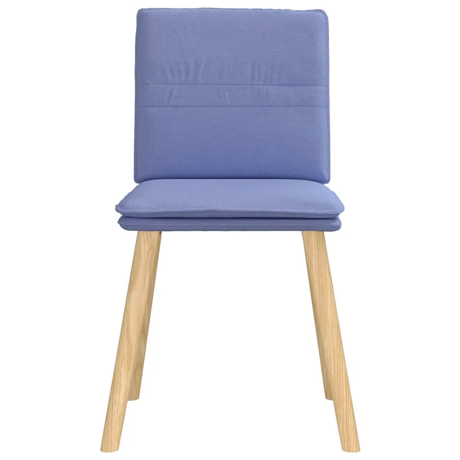 Chaises à manger lot de 6 bleu jean tissu - 4