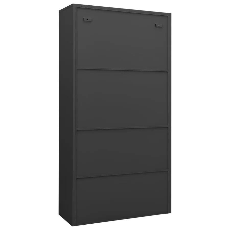 Armoire de bureau Anthracite 90x40x180 cm Acier - 4