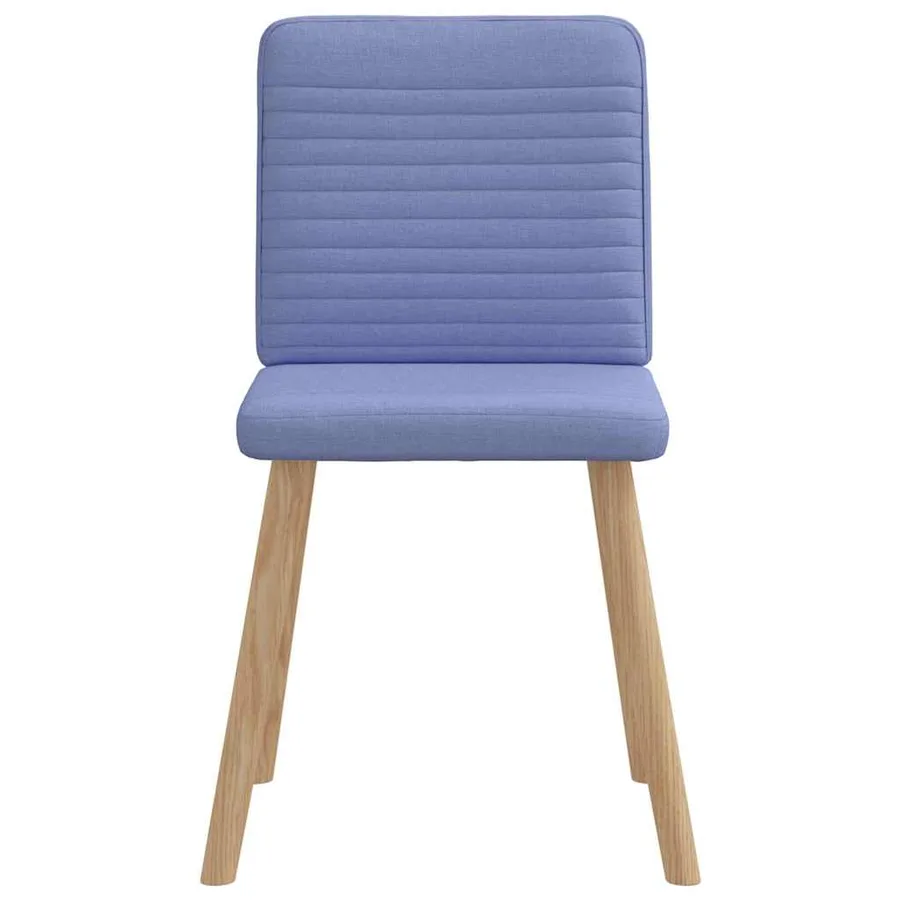 Chaises à manger lot de 4 bleu jean tissu - 4