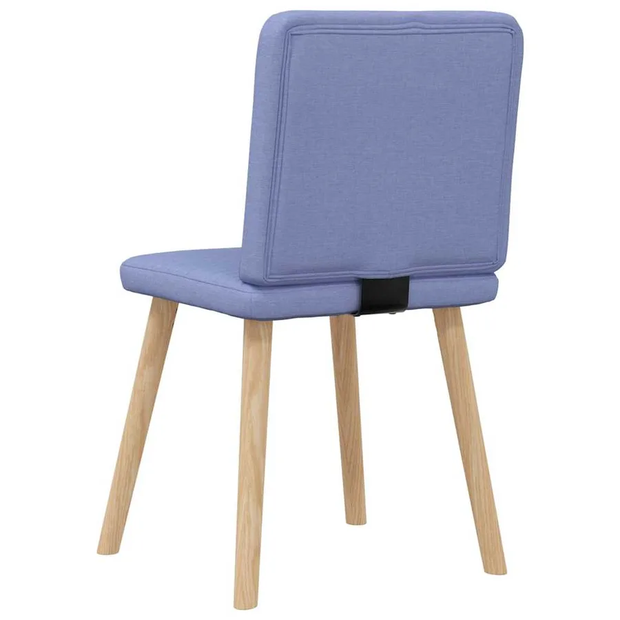 Chaises à manger lot de 4 bleu jean tissu - 6