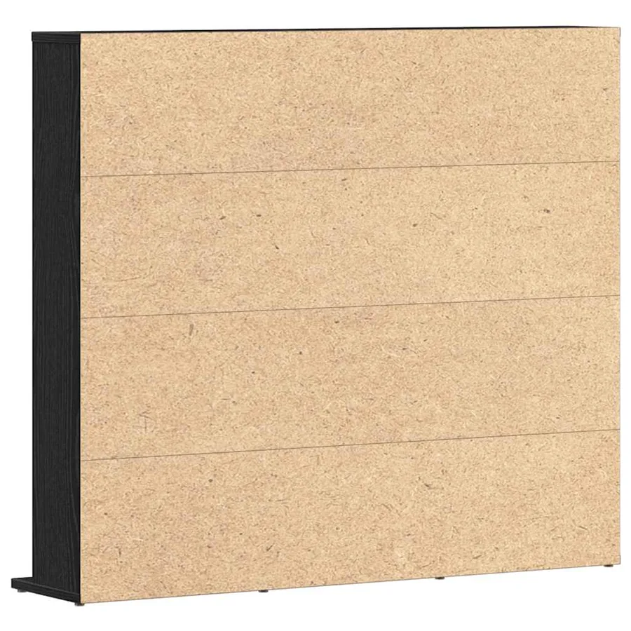 Meuble CD en chêne noir 100 x 23 x 89,5 cm bois d'ingénierie - 5