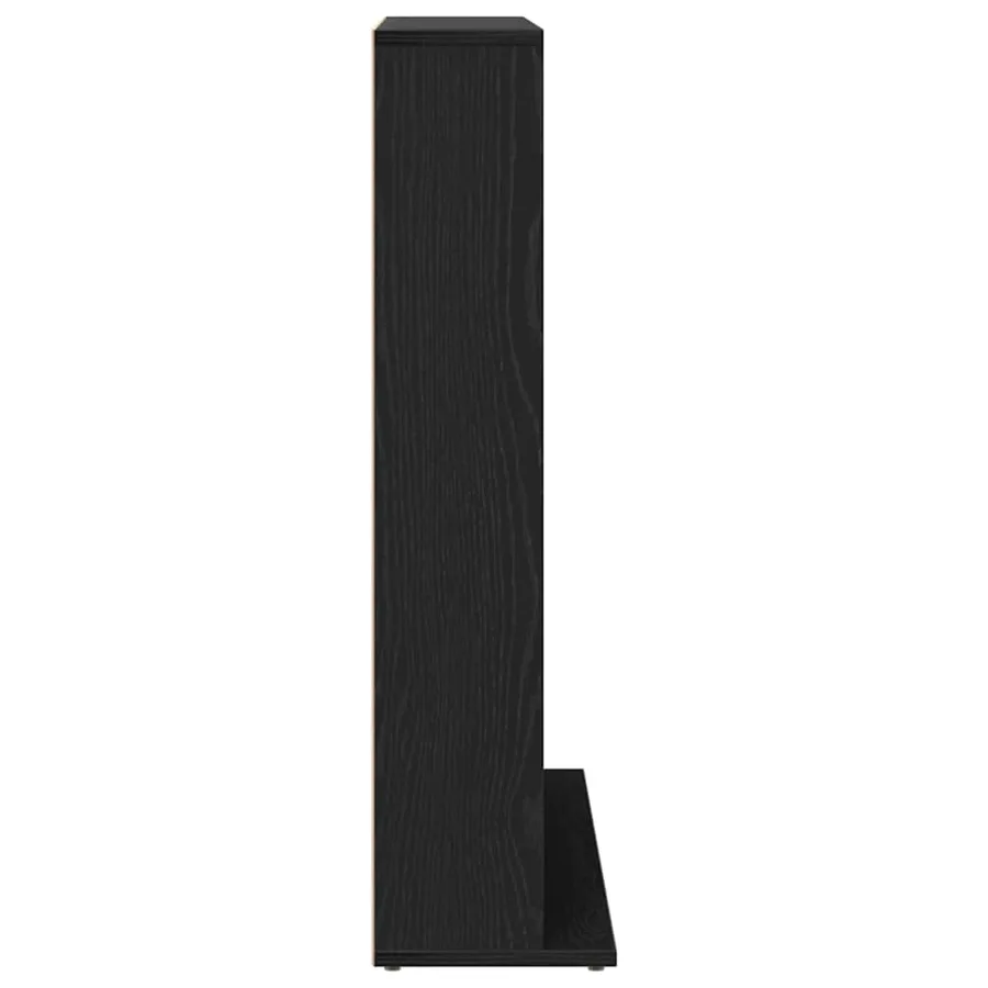 Meuble CD en chêne noir 100 x 23 x 89,5 cm bois d'ingénierie - 6