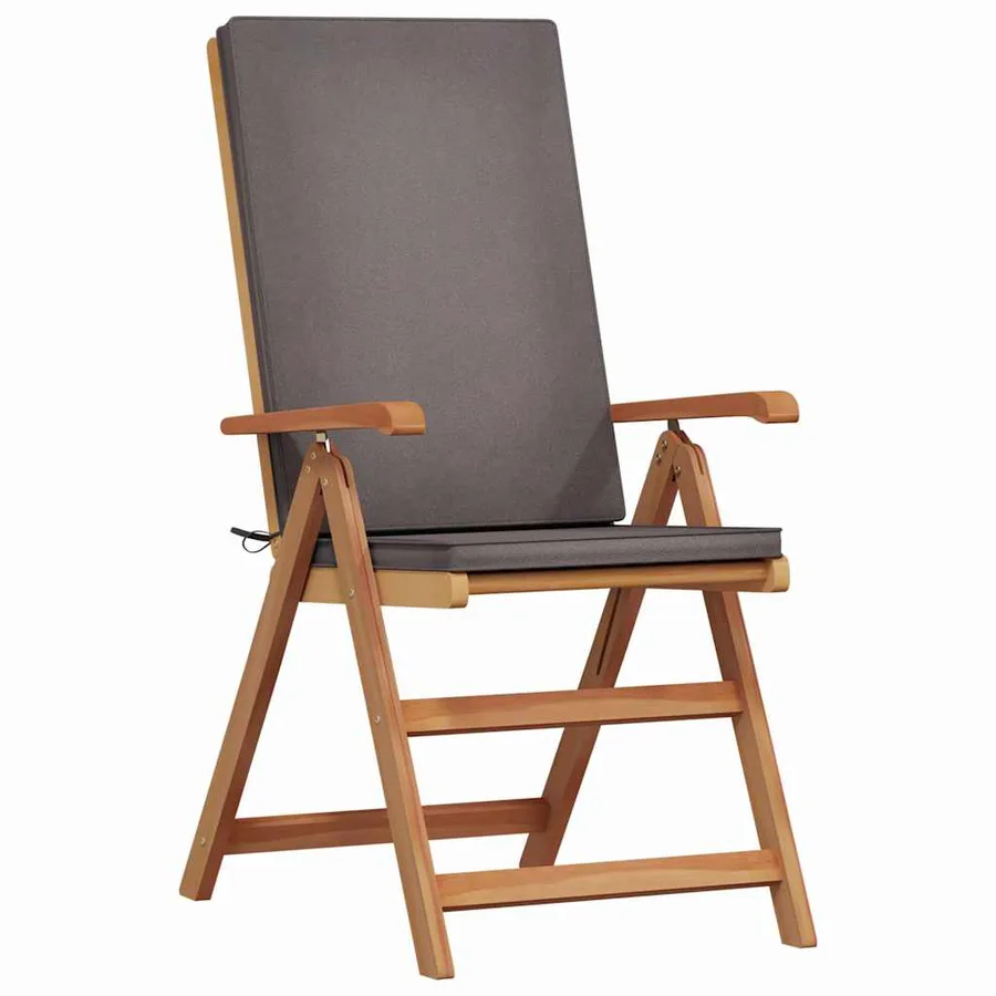 Chaise de jardin 4 pcs Marron et gris 57 x 71,5 x 104 cm - 4