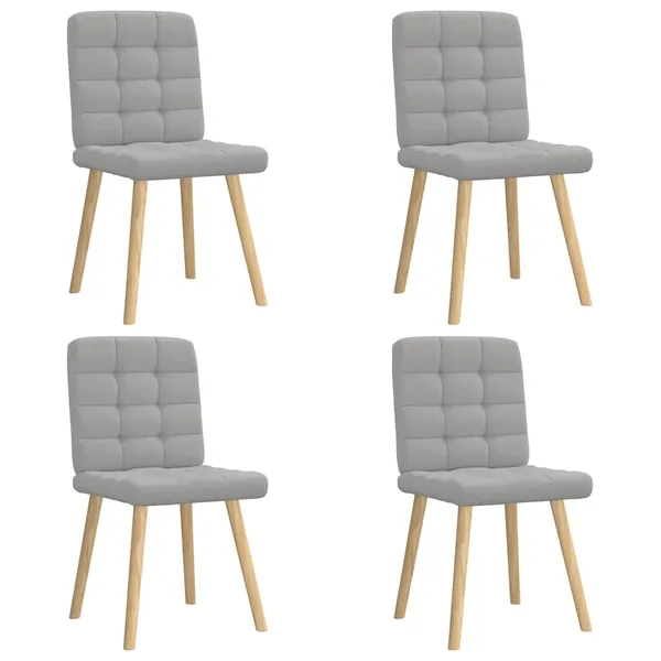 Chaises à manger lot de 4 gris nuage tissu