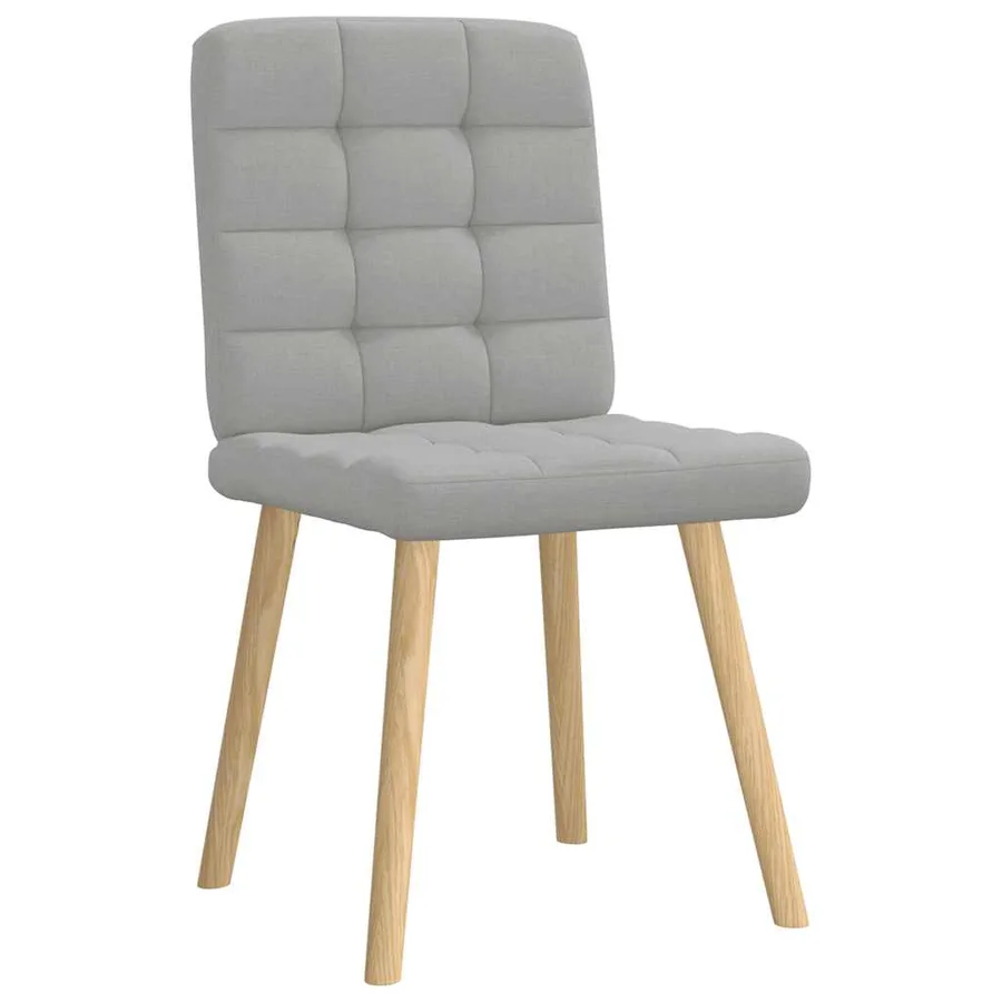 Chaises à manger lot de 4 gris nuage tissu - 3