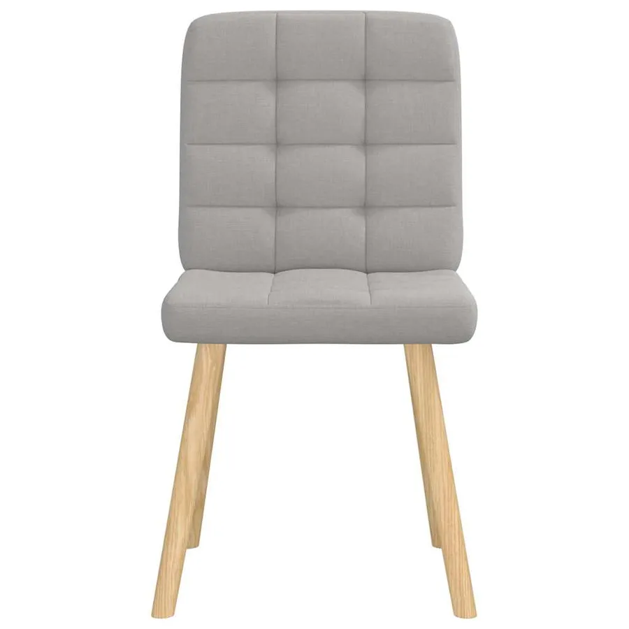 Chaises à manger lot de 4 gris nuage tissu - 4