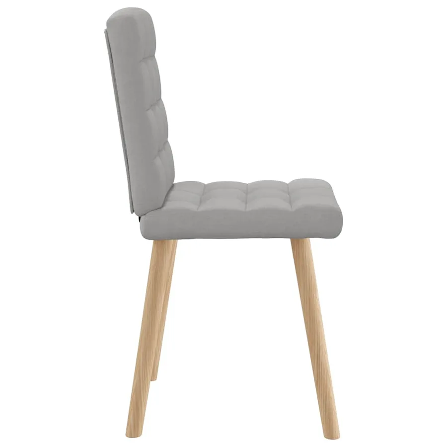 Chaises à manger lot de 4 gris nuage tissu - 5