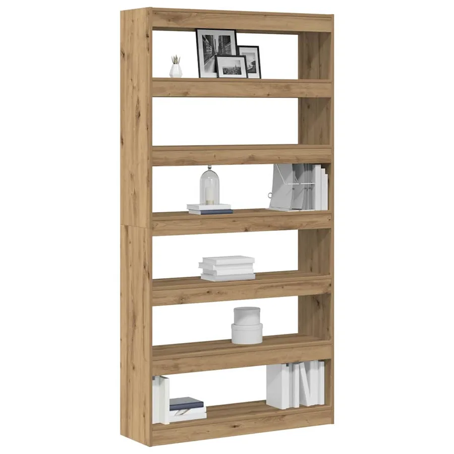Bibliothèque 6 niveaux 100 x 30 x 198 cm Bois d'ingénierie - 3