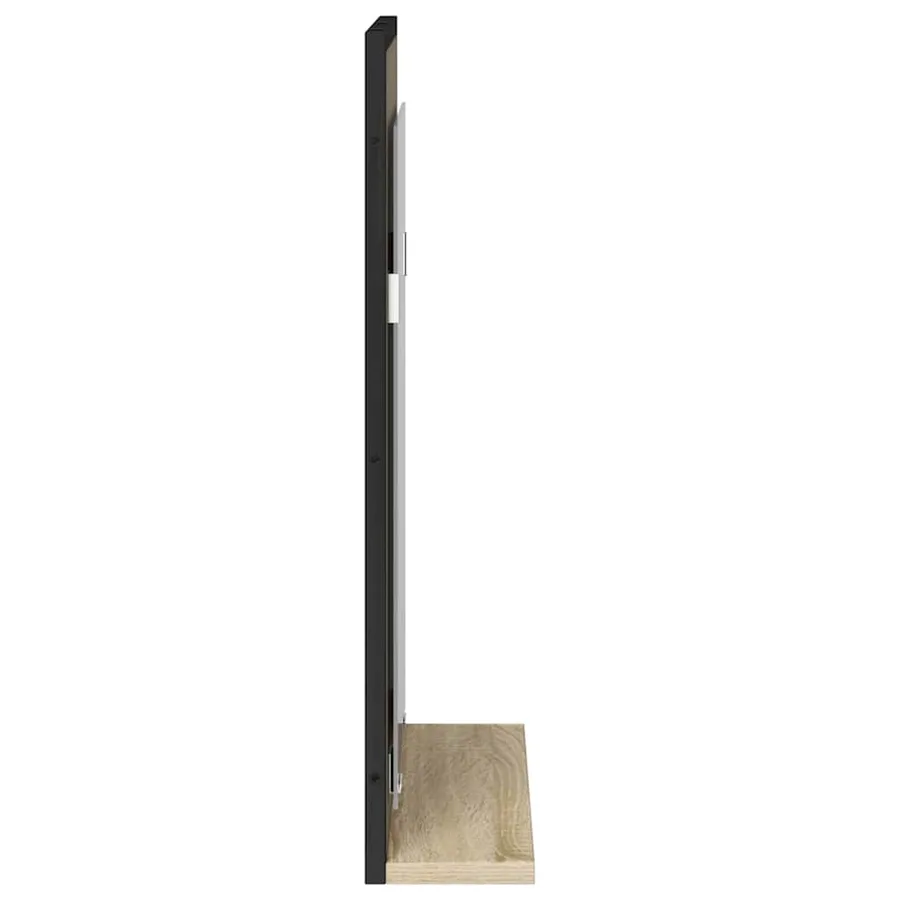 Miroir de salle de bain avec étagère Noir 50 x 12 x 60 cm - 6