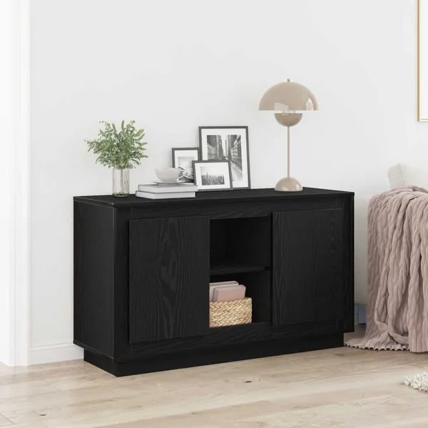 Buffet Chêne noir 102 x 35 x 60 cm Bois d'ingénierie